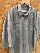 Vintage 90s sheer silk grey short sleeve shirt size 45/XXL by Henry Morell